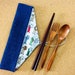 Eco, Reusable Wooden Cutlery Set, Fabric Cutlery Holder – Cats