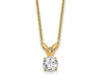 14K Yellow Gold Diamond Necklace