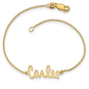 Chain Bracelet Name Gold Plated/Sterling Silver CUSTOM MADE