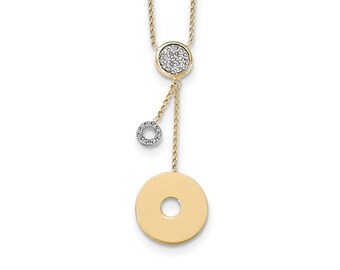 14K Yellow Gold Circle Necklace