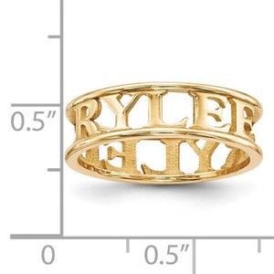 CUSTOM MADE 14K Yellow Gold Personalized ring