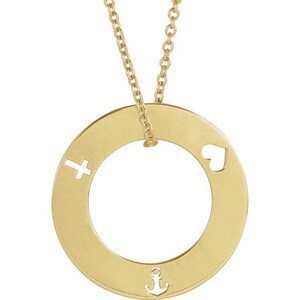 Sterling Silver Engravable Pierced Loop Necklace