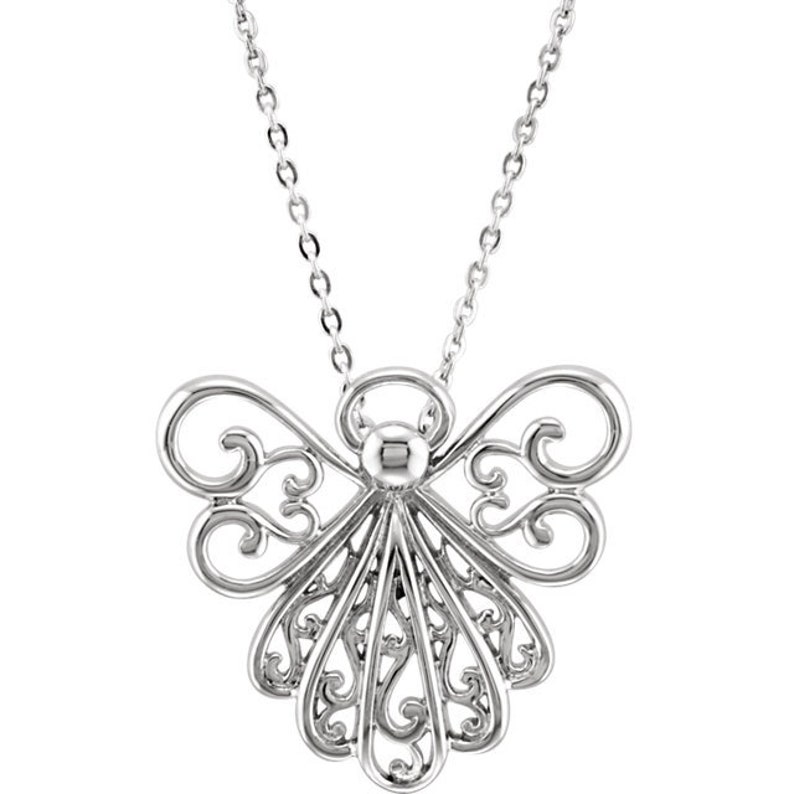 Sterling Silver Angel Necklace image 1