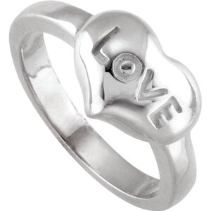 Sterling Silver Love Heart Ring