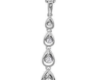 Sterling Silver Cubic Zirconia 18" Necklace