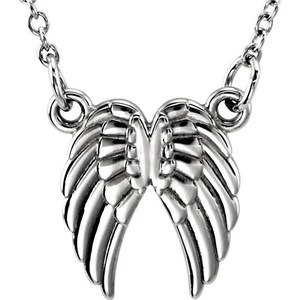 Sterling Silver Tiny Angel Wings Necklace