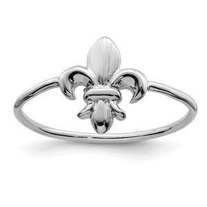 Sterling Silver Fleur De Lis Ring