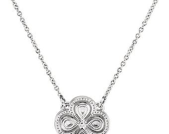 Sterling Silver Clover Necklace