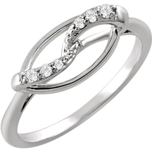 Sterling Silver Diamond Ring