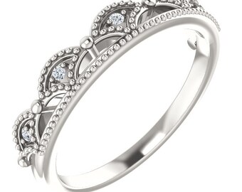 Bague en argent sterling Couronne