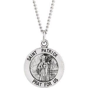 Sterling Silver St. Patrick 18&quot; Necklace