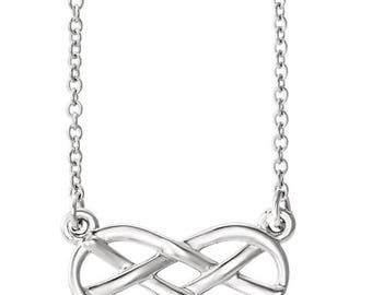 Sterling Silver Infinity-Inspired Knot Necklace