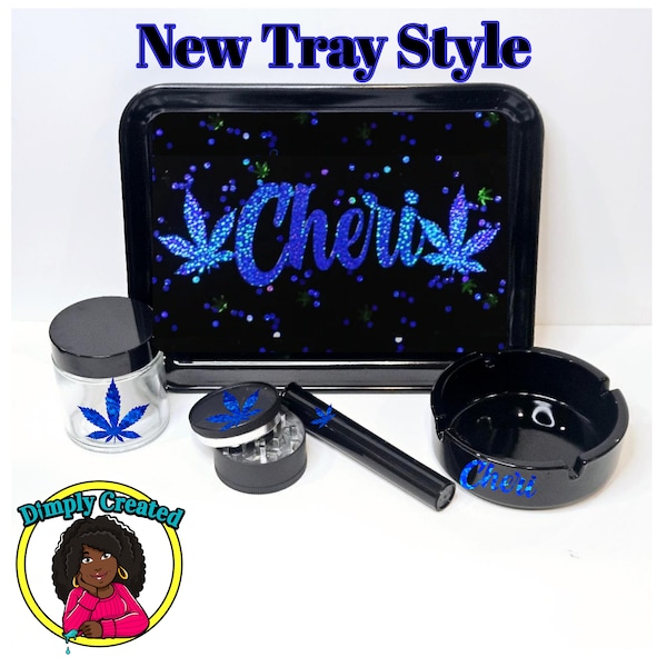 Ladies Name Rolling Tray - Black