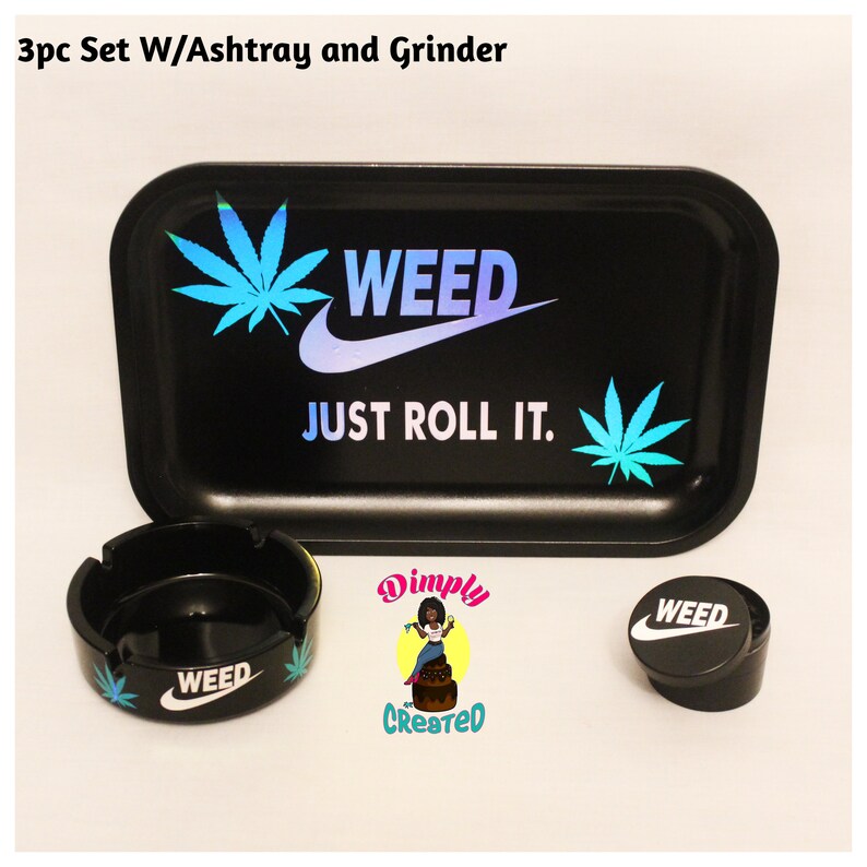 Holographic Just Roll It Weed Rolling Tray Set 3pc 4pc and Etsy