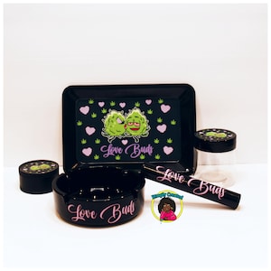Custom Love Buds Rolling Tray Set