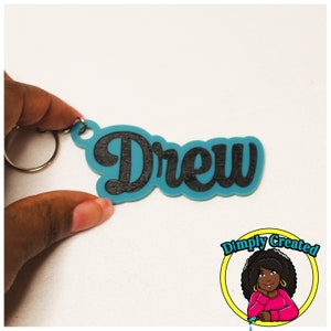 Custom Acrylic Name Keychains for Backpack, Purse,Keys