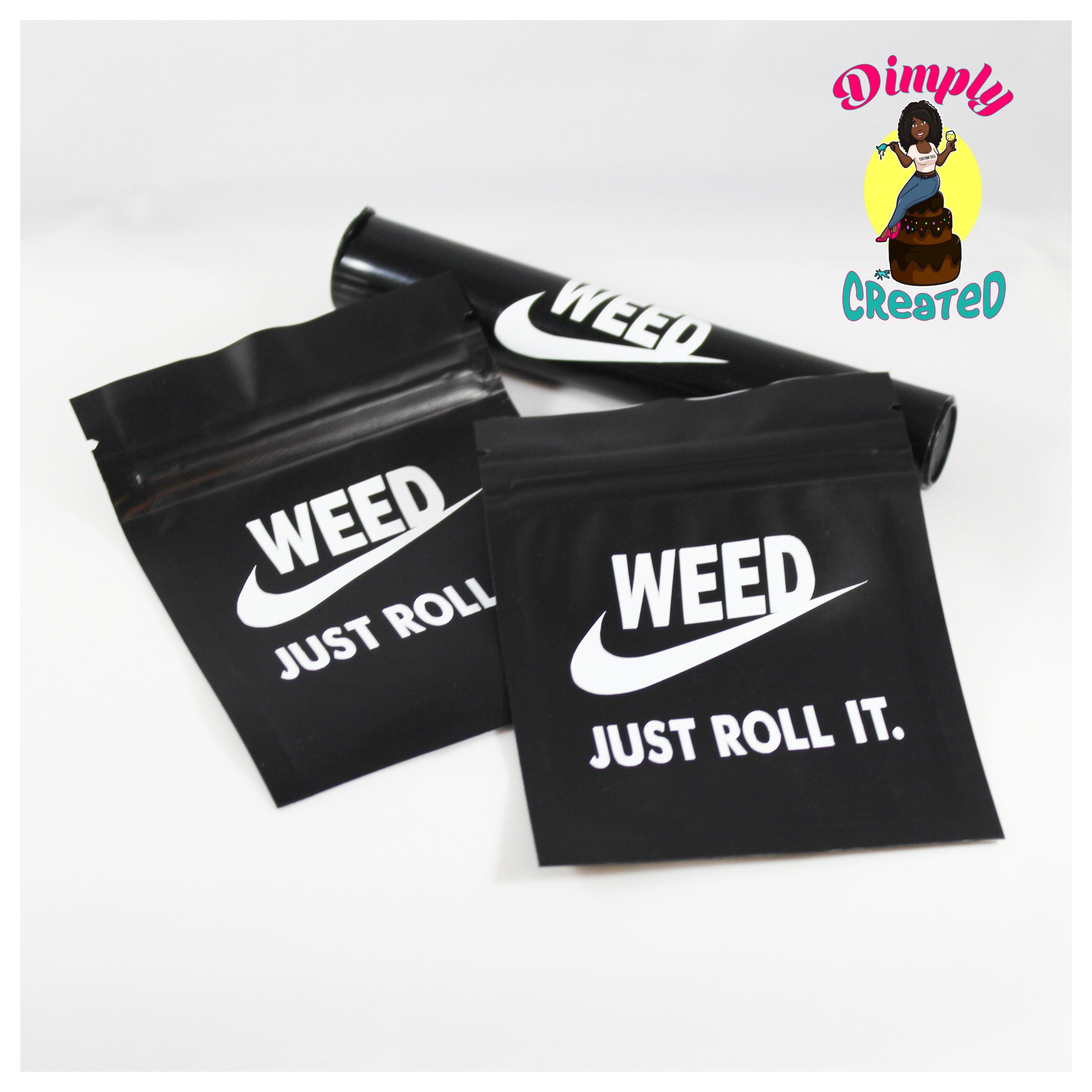 Black Just Roll It Weed Rolling Tray Set 