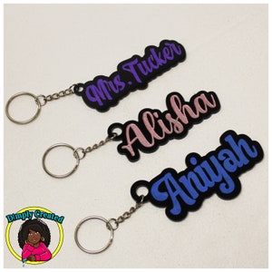 Custom Acrylic Name Keychains for Backpack, Purse,Keys