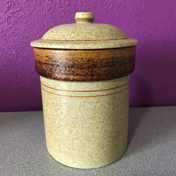 Treasure Craft Pottery Craft Canister Palomino Pattern 8.75" Tall USA