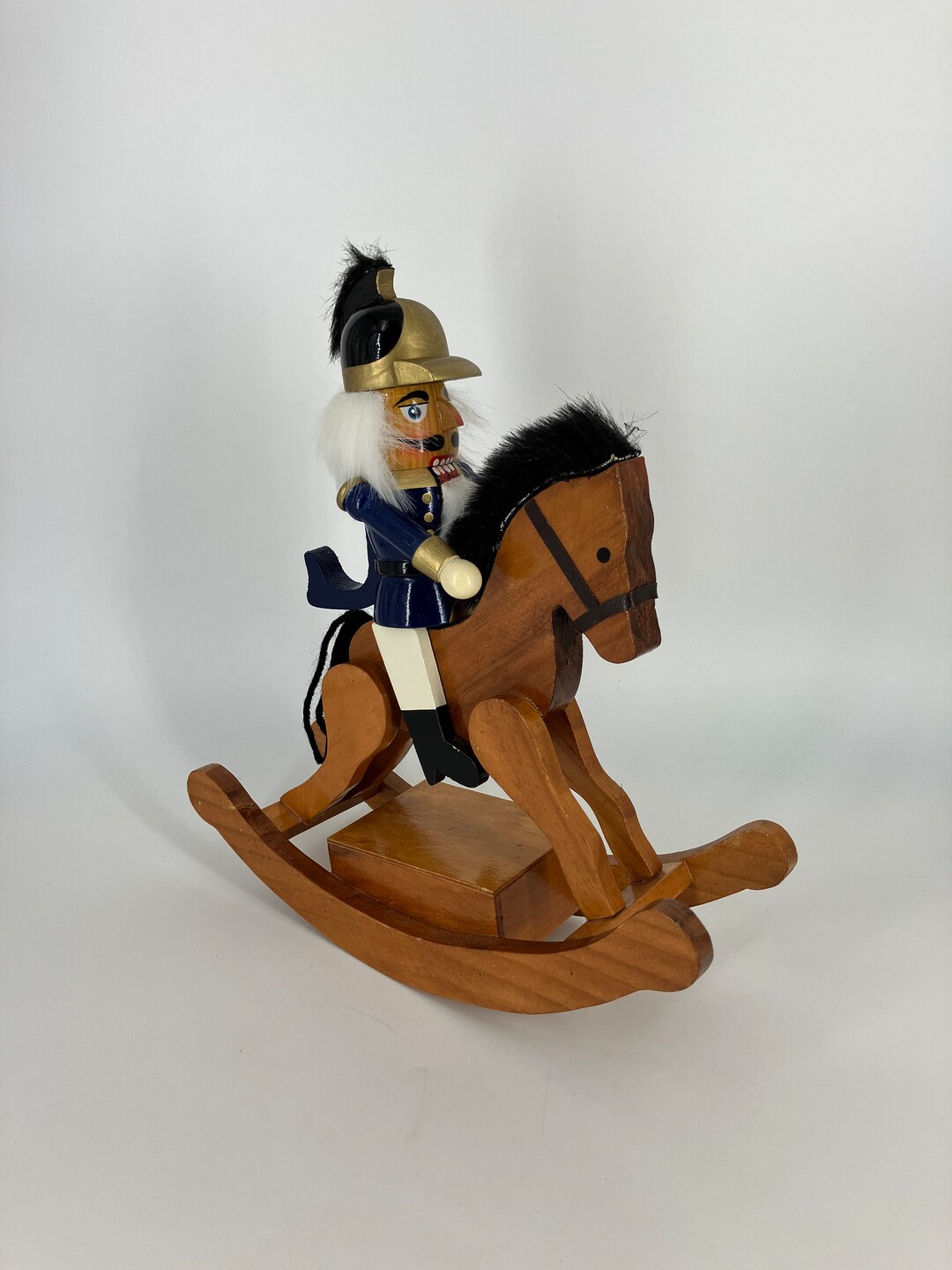 Vintage NUTCRACKER Rocking Horse Musical Figurine Christmas Etsy