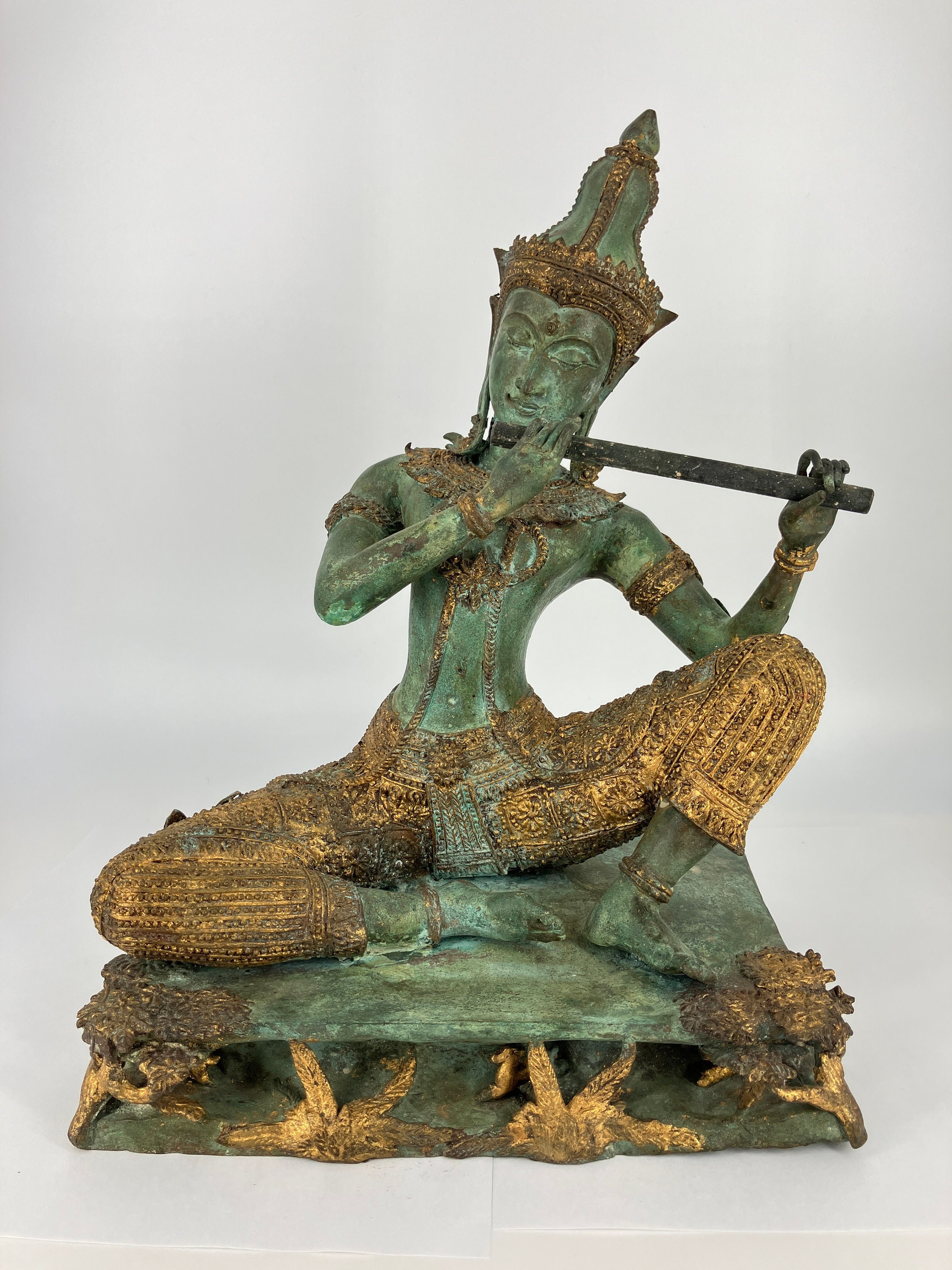 置物ブロンズタイ胡弓