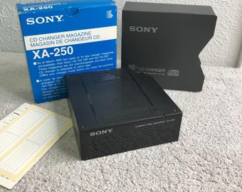 Genuine Sony 10-Disc CD Changer Magazine XA-250 Cartridge Holds 10 Compact Discs