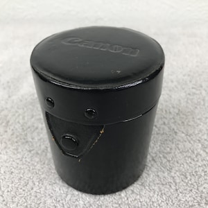 Vintage Canon Hard Lens Case Black 4&quot; x 3&quot;