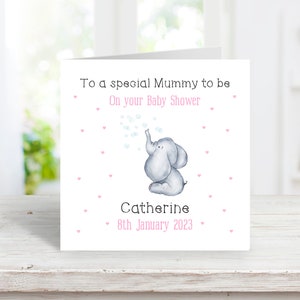 Carte personnalisée baby shower - petite fille - future maman, souvenir de félicitations nouveau bébé - future maman baby shower célébration - fait main