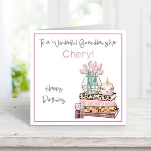 Carte d’anniversaire féminine personnalisée, carte d’anniversaire faite à la main pour belle-sœur, carte de célébration d’anniversaire 18ème 21ème 25ème 30ème 40ème 50ème