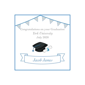 Personnalisée sur votre carte de remise des diplômes, carte de félicitations pour diplômé fait main, carte de vœux pour un garçon/jeune homme