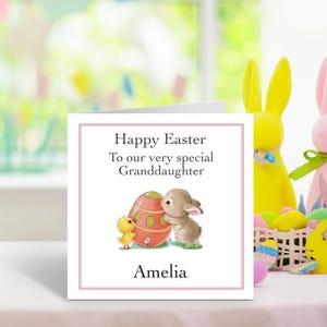 Biglietto di Pasqua personalizzato per bambina - 1° biglietto di Pasqua per nipote, biglietto ricordo di Pasqua fatto a mano per bambina - figlia cugina figlioccia