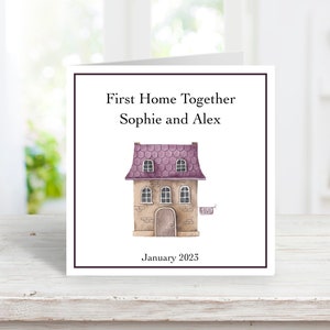 Carte de première maison personnalisée, carte de pendaison de crémaillère faite à la main, carte de félicitations pour une nouvelle maison - Keepsake