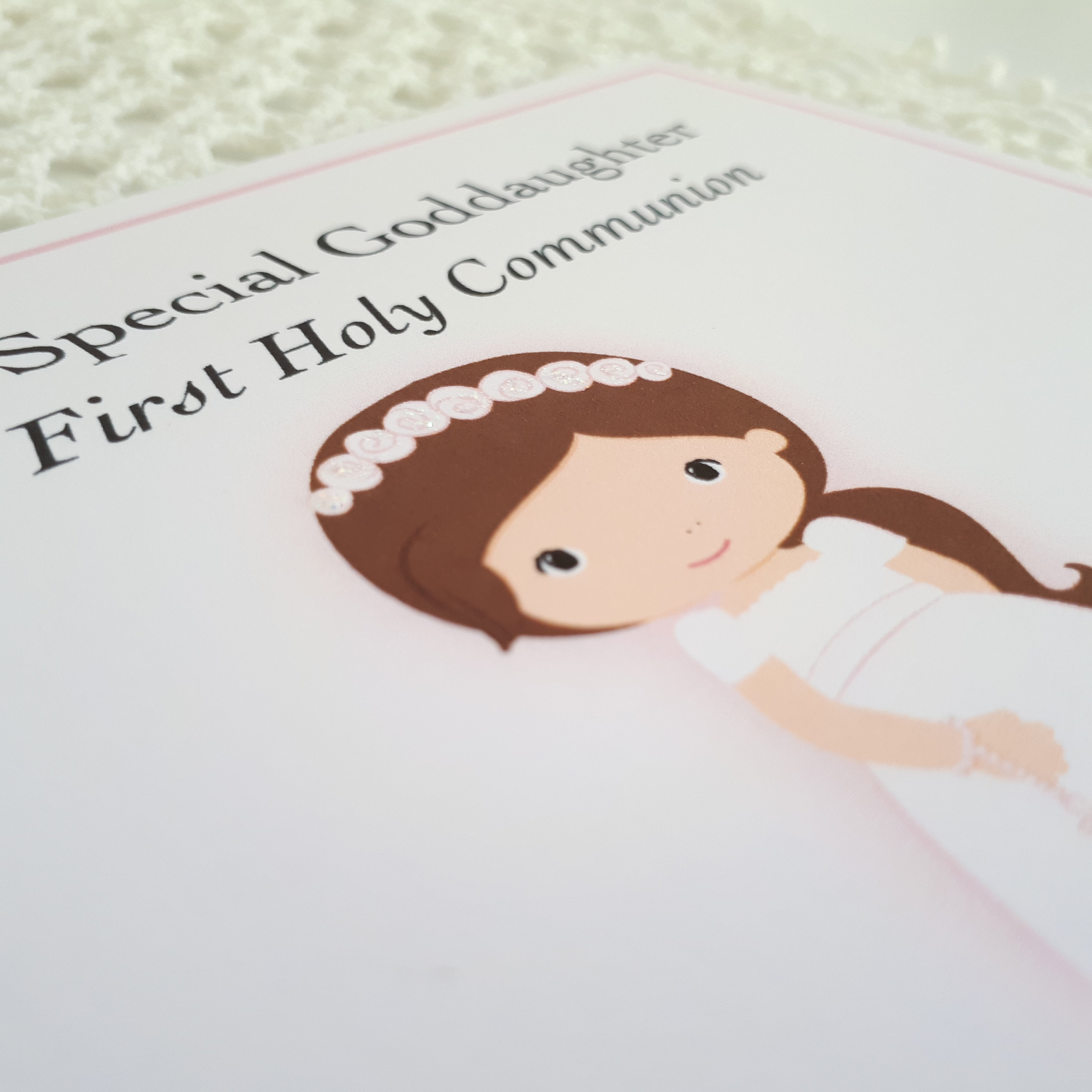 On Your First Holy Communion Card for A Girl Personalised and | Etsy