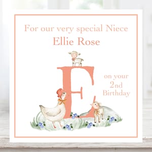 Biglietto di auguri di compleanno personalizzato per bambine di qualsiasi età, biglietto di auguri di compleanno fatto a mano con la filastrocca di Mother Goose, biglietto di auguri di compleanno personalizzato per bambine