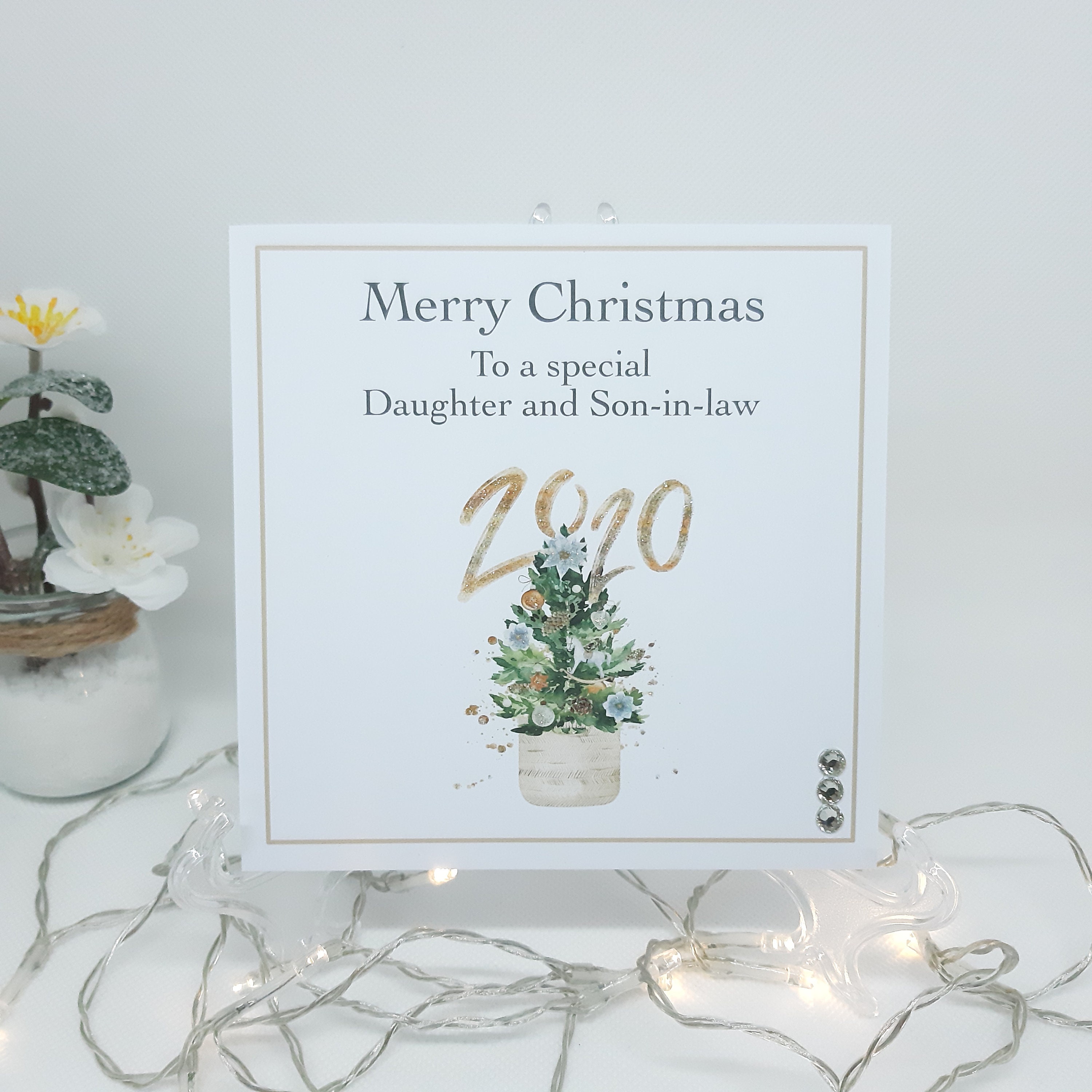 Personalised Christmas card for Daughter and Son in Law | Etsy