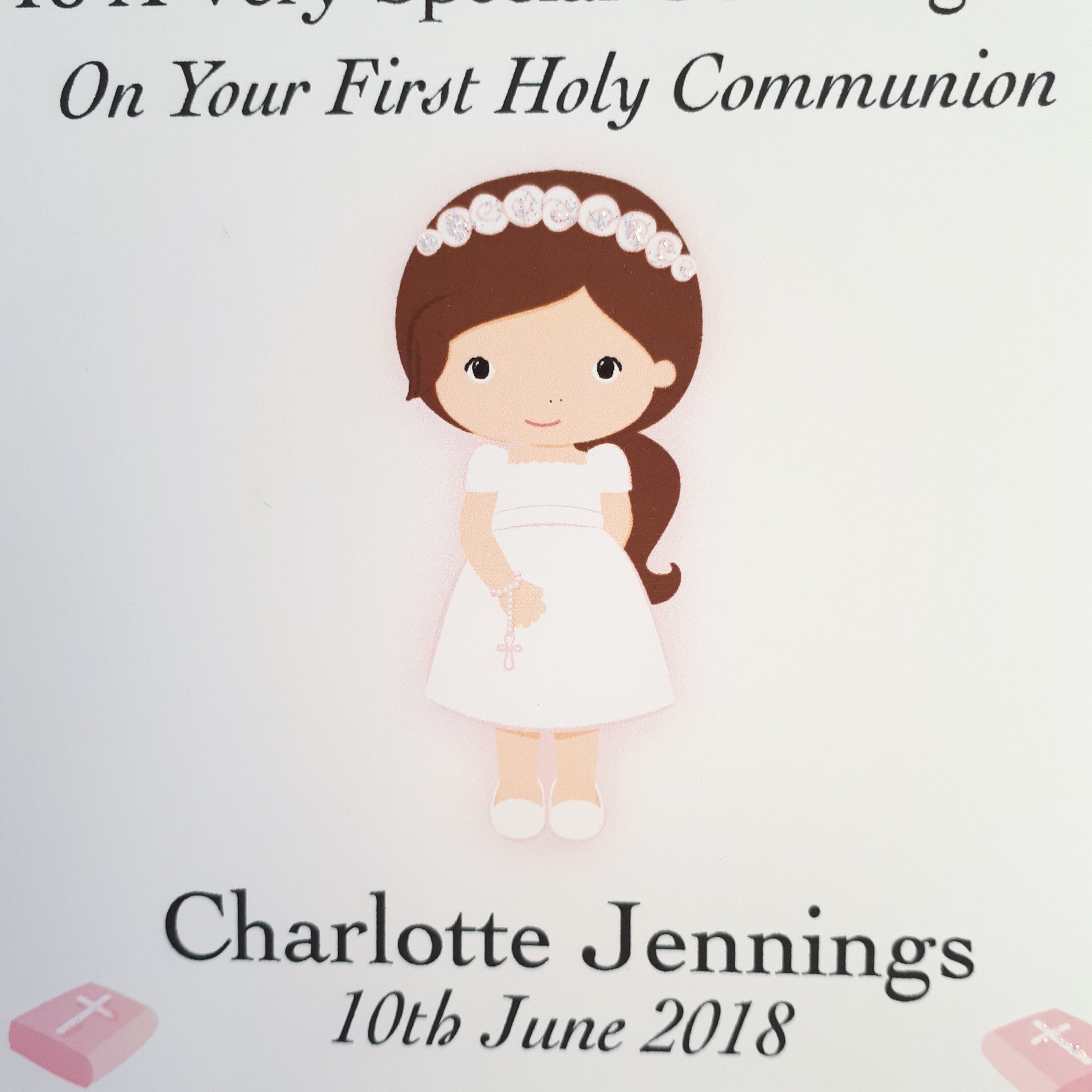 On Your First Holy Communion Card for A Girl Personalised and - Etsy ...