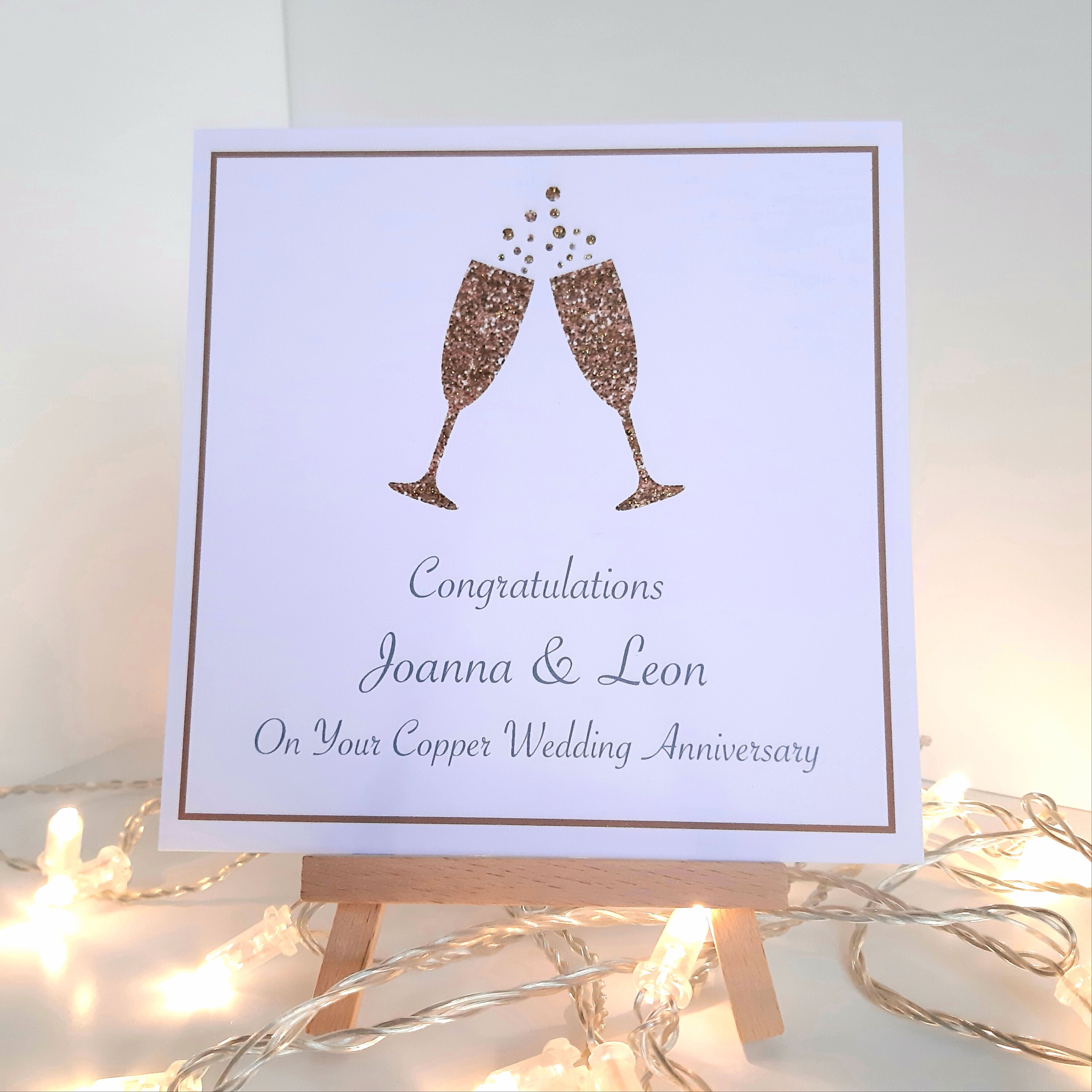 Biglietto d'auguri per il 7° anniversario di matrimonio - Rame 7 anni Settimo anniversario di matrimonio Biglietto d'auguri di lusso Regalo Biglietto d'auguri per il 7° anniversario di matrimonio - Rame 7 anni Settimo anniversario di matrimonio Biglietto d'auguri di lusso Regalo