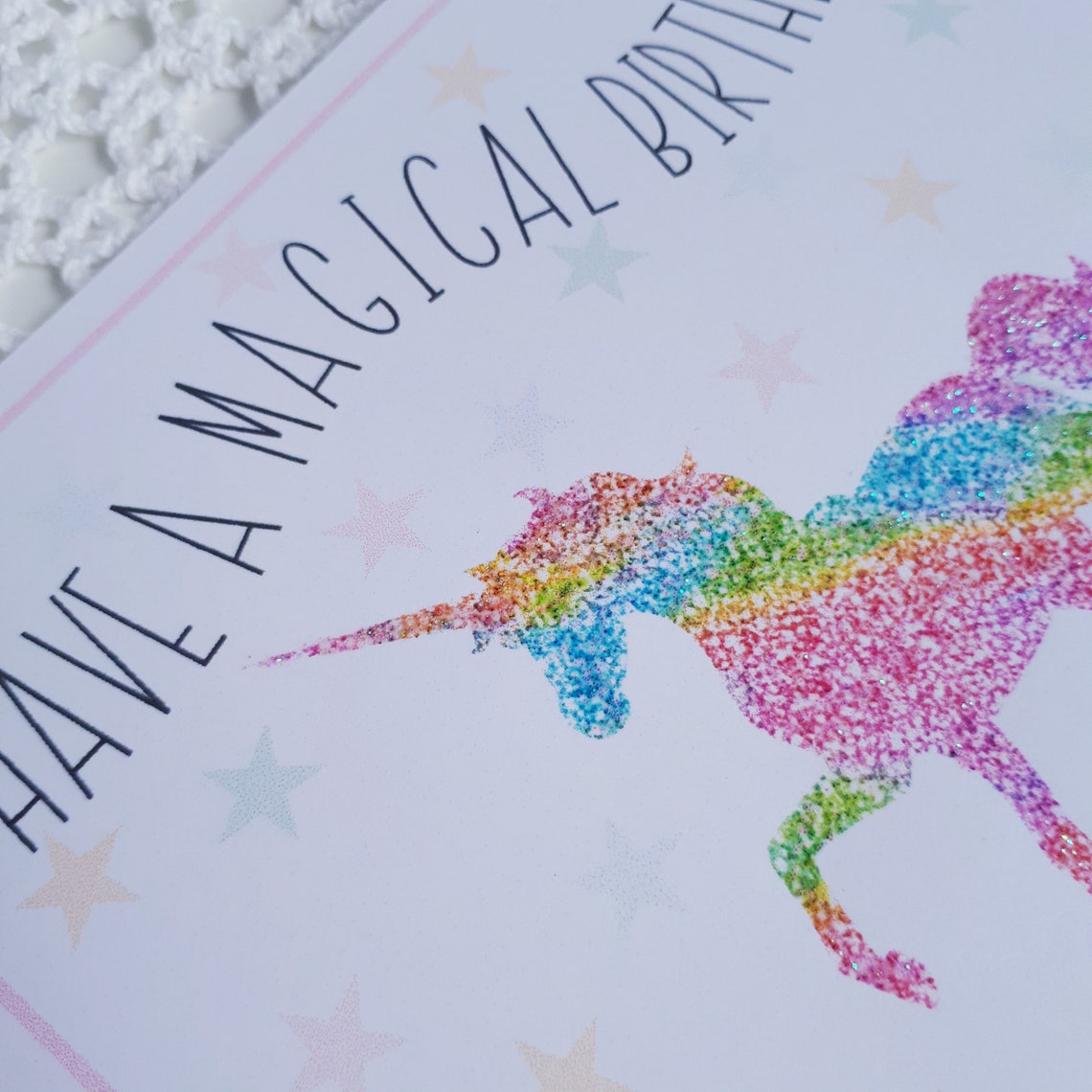 Einhorn Geburtstagskarte Für Nichte – Aquarell-Einhorn Mit Lieber Nachricht, Für Jedes Alter, 12,7x17,8 Cm