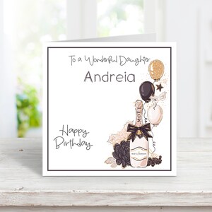 Carte d’anniversaire féminine personnalisée, Carte d’anniversaire faite à la main pour belle-sœur, Carte de célébration d’anniversaire personnalisée pour la fille