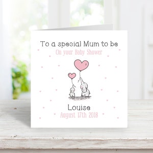 Personalisierte Babyparty Karte - Mummy To Be, Baby Girl Andenken - Neues Baby Glückwünsche - Babyparty Feier - Mum to Be
