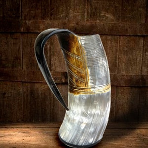 Viking Drinking Horn Tankard, mug - 22 oz