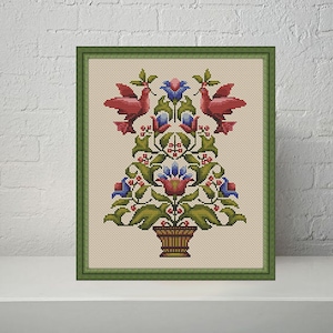 Christmas tree ornament modern cross stitch pattern PDF Chart  Printable PDF - Instant download.