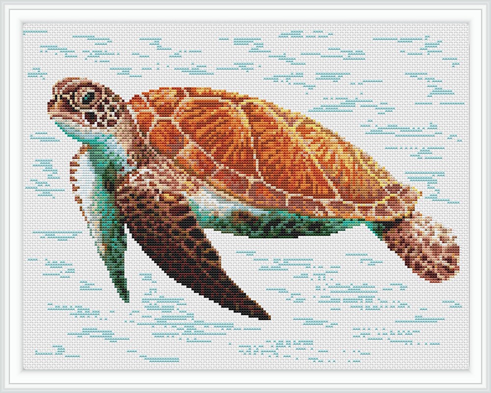Turtle Modern Cross Stitch Pattern PDF Instant Download. - Etsy turtle-modern-cross-stitch-pattern-pdf-instant-download-etsy