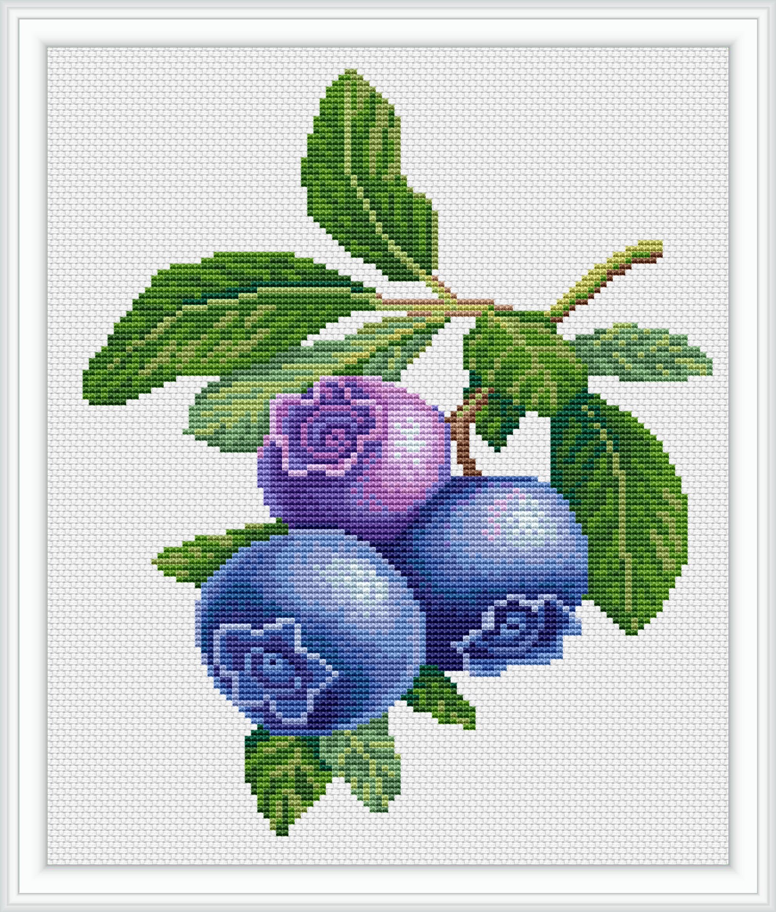 Blueberry Modern Cross Stitch Pattern PDF - Instant Download. - Etsy