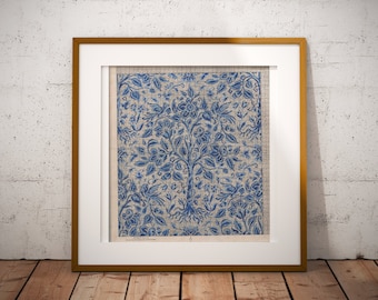 Tree of Life Art Print: Vintage Textile Design, 1920s William Morris Style