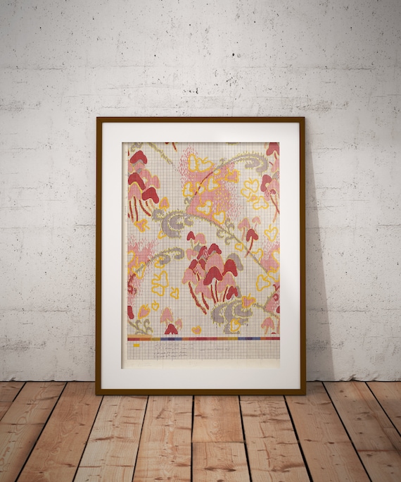 Pink and green tapestry sale
