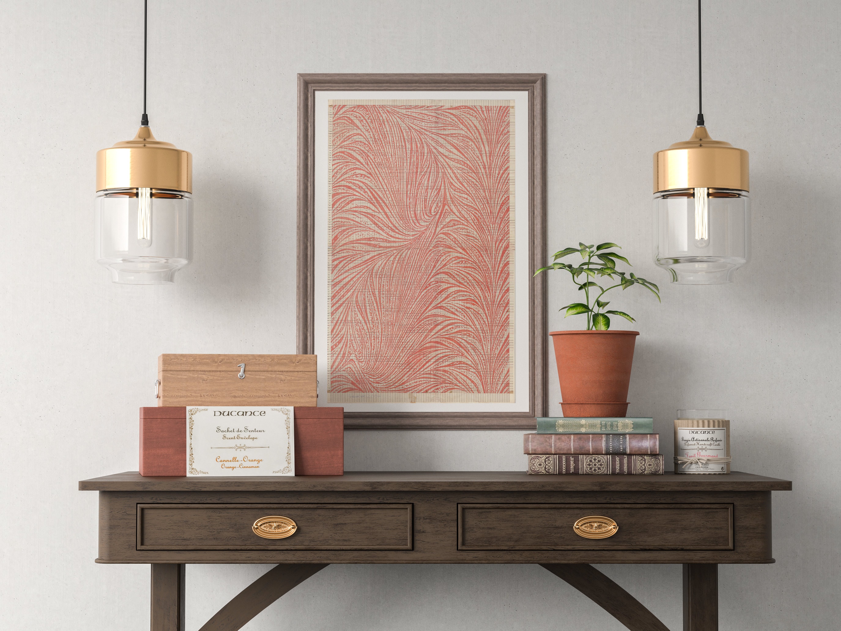 Contemporary Vintage Red Textile Wall Art Intricate Red - Etsy