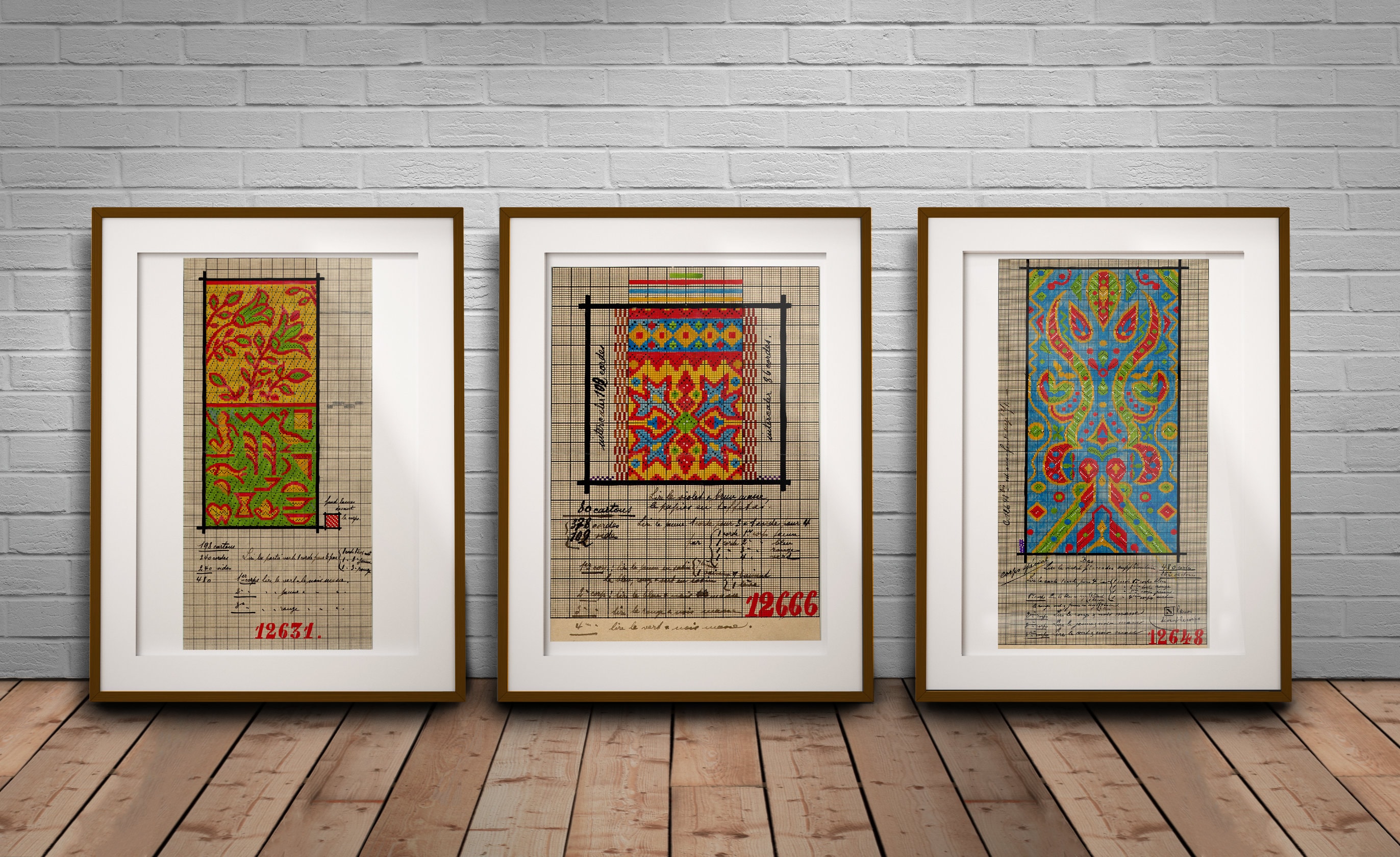 Set of 3 Tapestry Wall Art Large Vintage Art Prints - Etsy UK