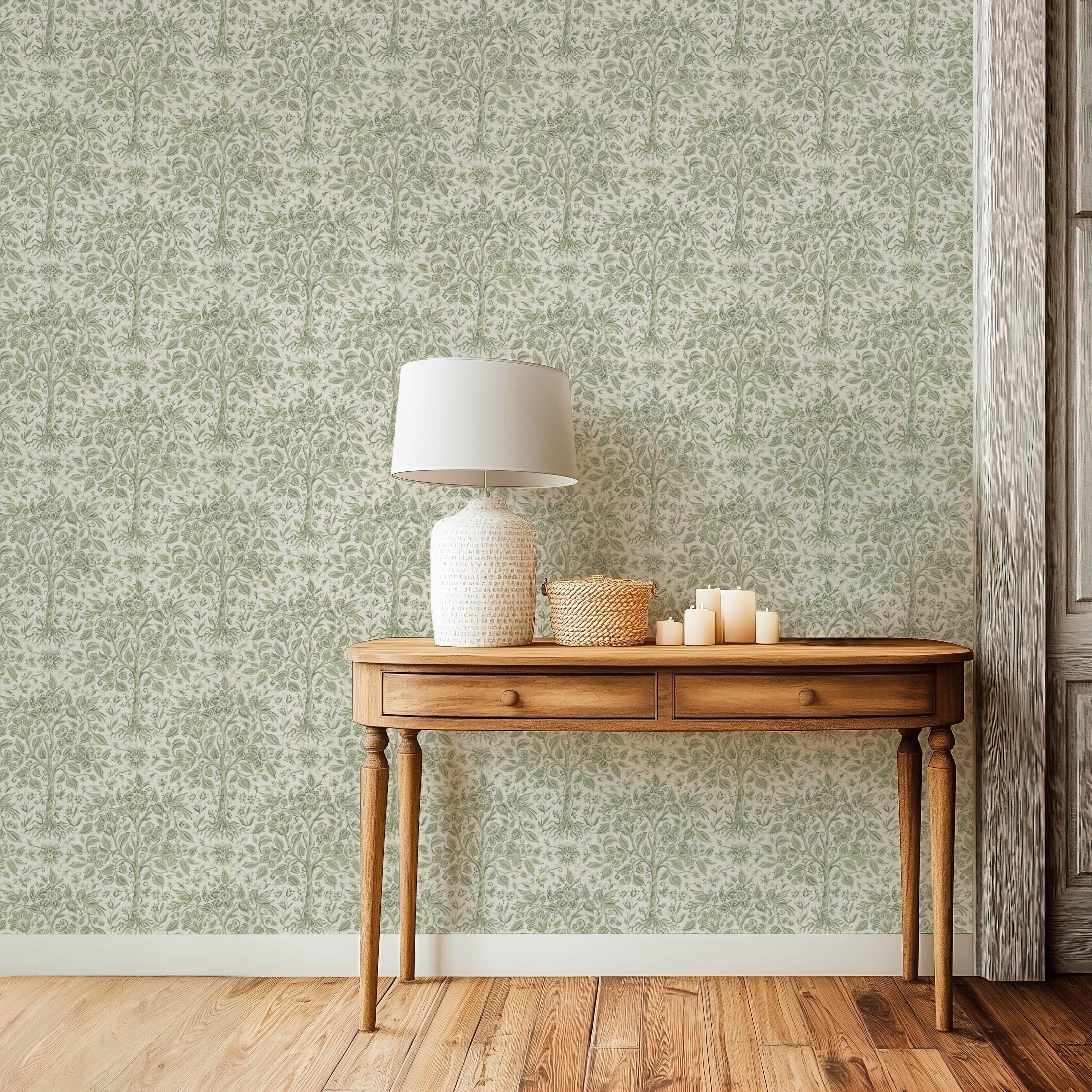 Tapisserie Murale Arbre De Vie William Morris - 50x70 Cm - Coton 100%, Design Vintage