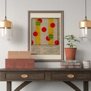 Vintage Wall Art Contemporary 1900's Circles Large Point Paper for Textile and Fabric Lovers Gift